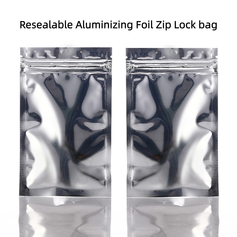 Ziploc Food Storage - Bolsas de Aluminio Plateadas Brillantes con