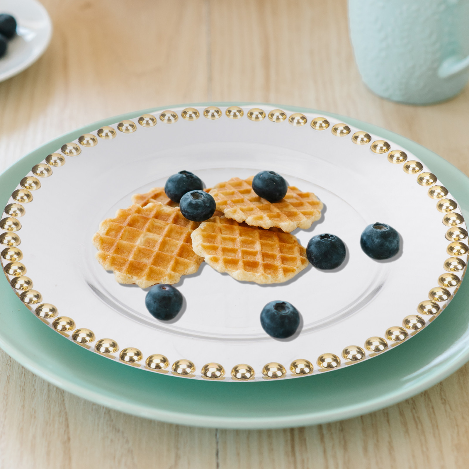 Food Storage In Restaurant - Plato de Vidrio Chapado en Oro,