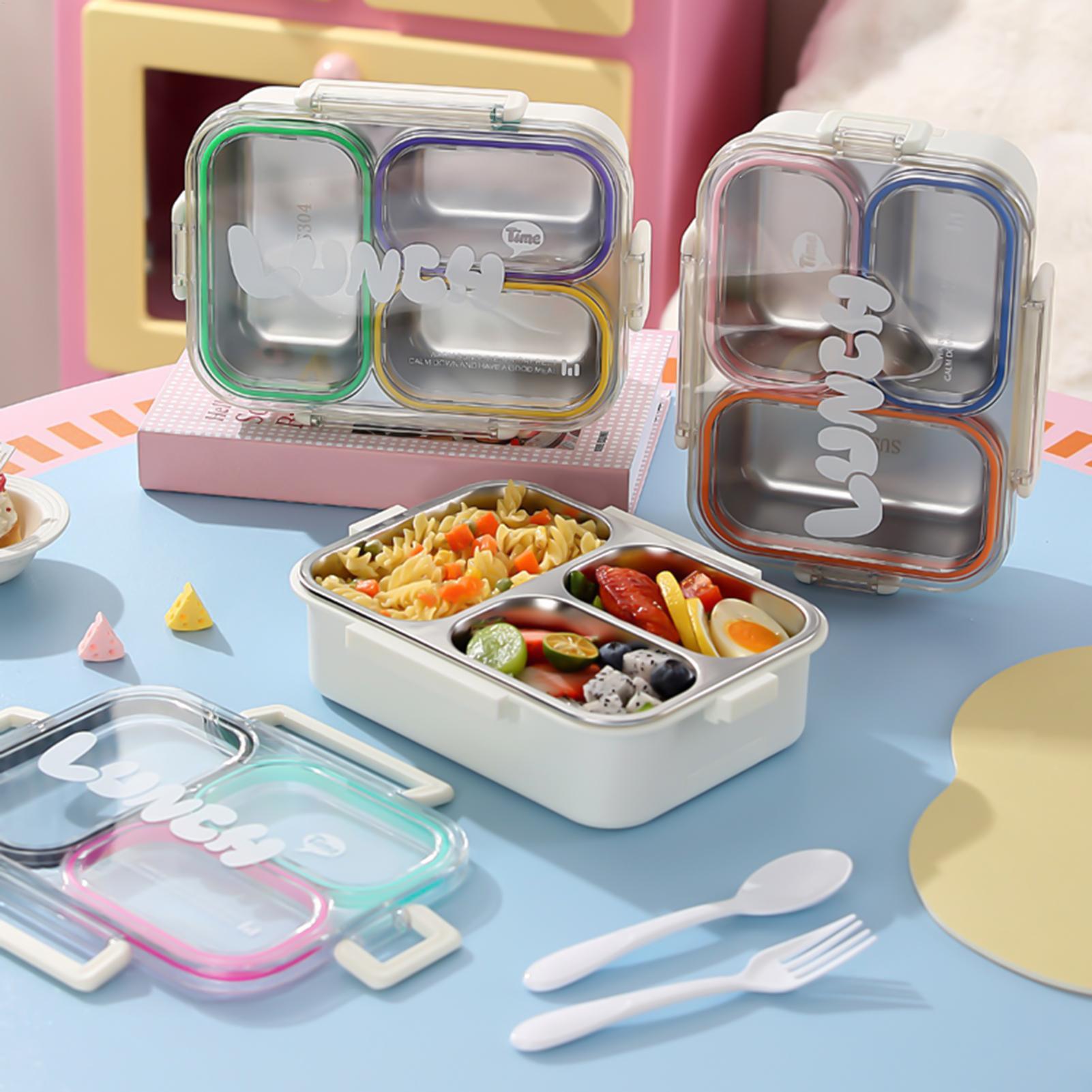 Food Storage Cupboard - Lonchera de acero inoxidable dividida a