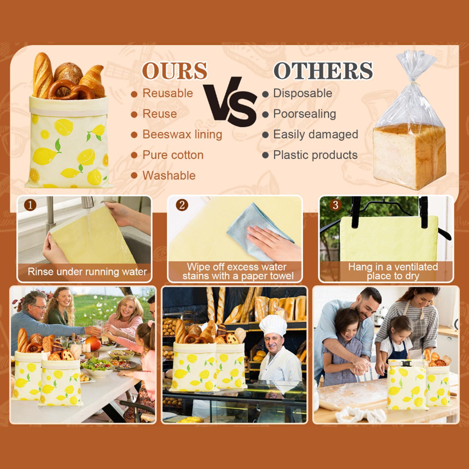 Food Storage Reusable Bags - Bolsas de pan reutilizables, bolsas de