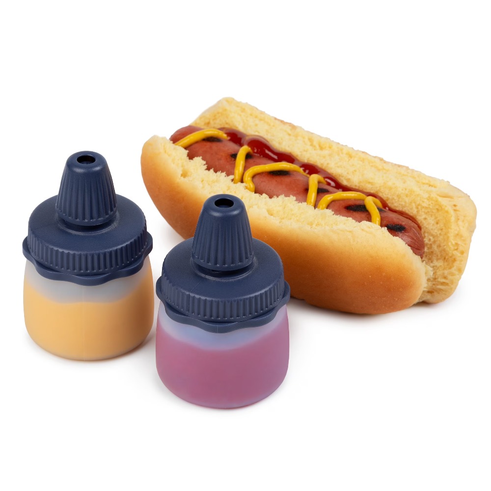 Food Storage Silicone - Botellas de Silicona Reutilizables Azules para