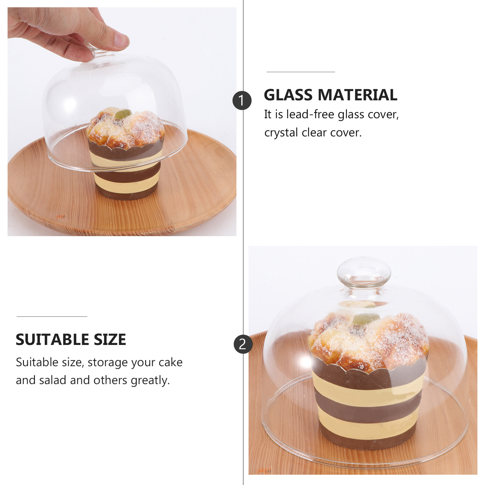 1 unidad de cubierta transpare - Food Storage Glass Round reseña y precio