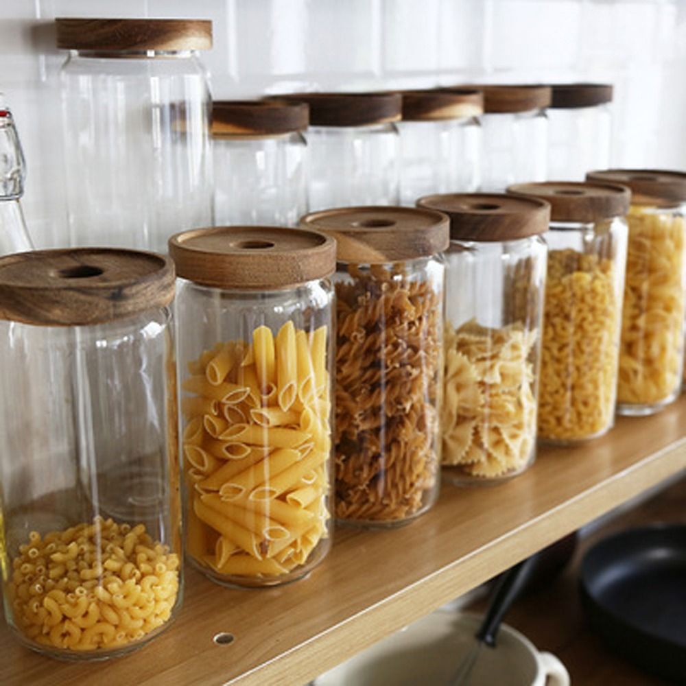 Tarro de Vidrio con Tapa de Ma - Food Storage Glass Round reseña y precio