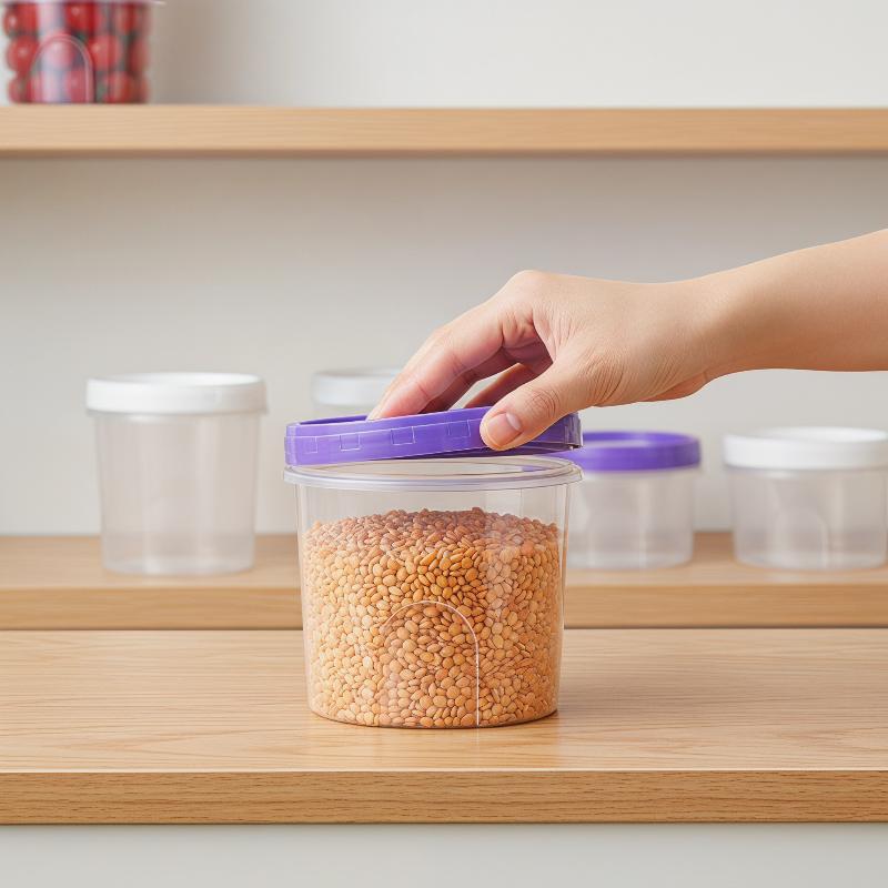 Juego de 4 Recipientes Redondo - Food Storage Glass Round reseña y precio
