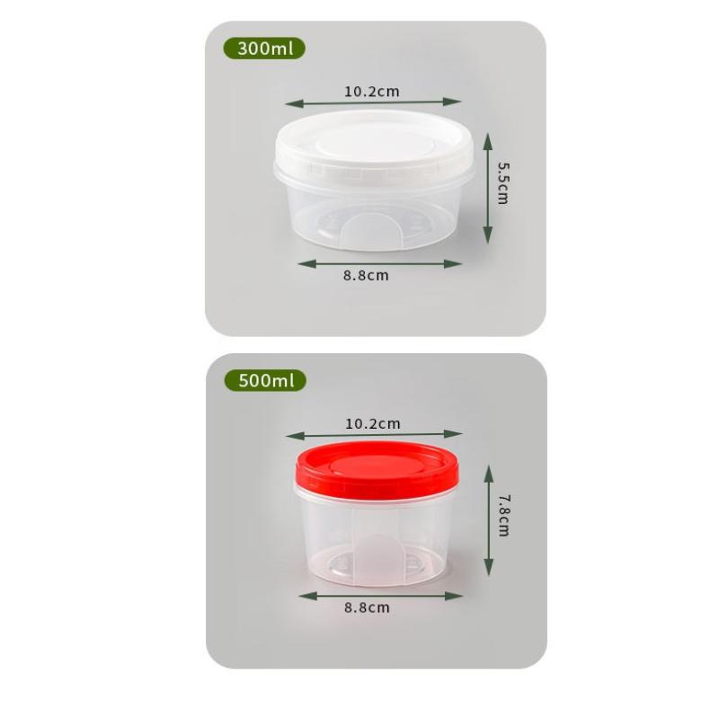 Juego de 4 Recipientes Redondo - Food Storage Glass Round reseña y precio