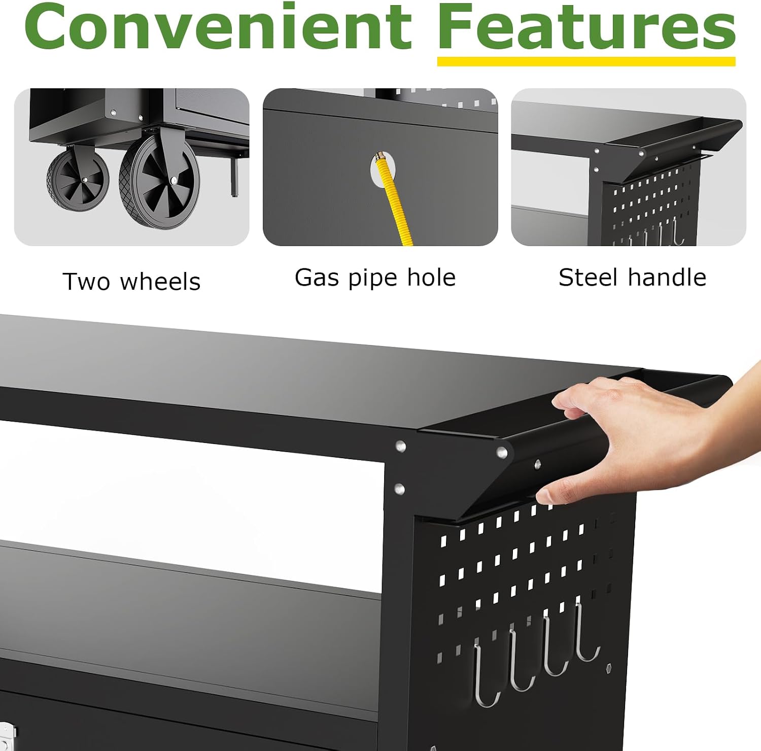 Carrito de parrilla para exter - Storage Food Prep reseña y precio