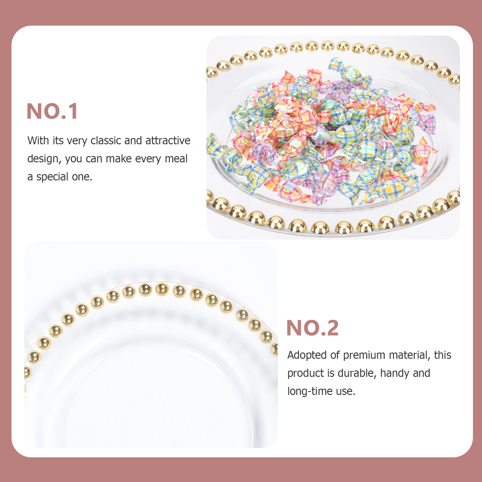 Plato de Vidrio Chapado en Oro - Food Storage In Restaurant reseña y precio