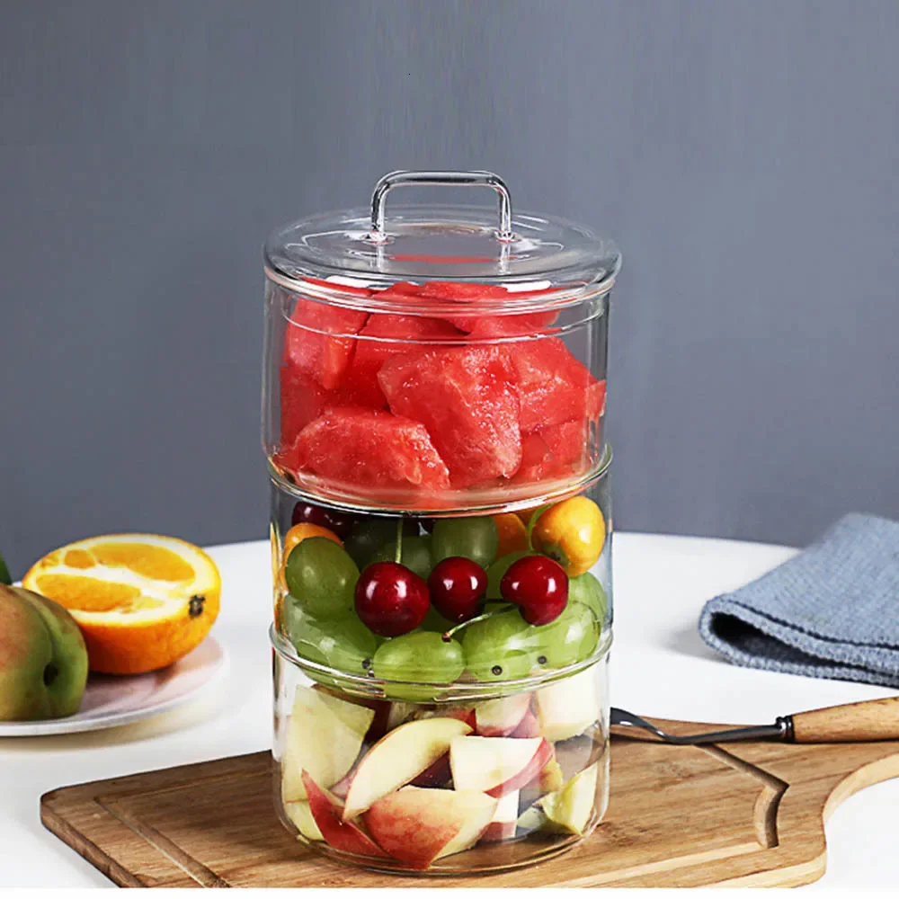 Cuenco de vidrio resistente al - Food Storage Glass Round reseña y precio