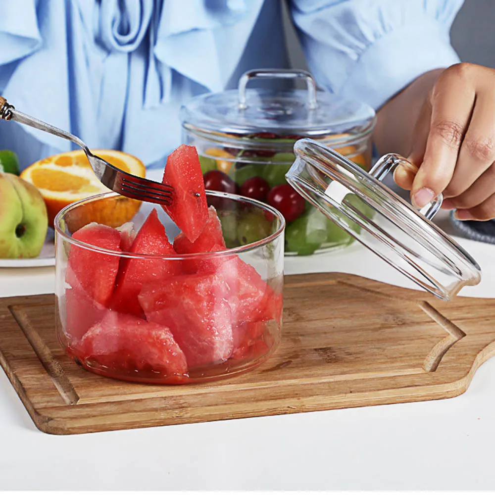 Cuenco de vidrio resistente al - Food Storage Glass Round reseña y precio