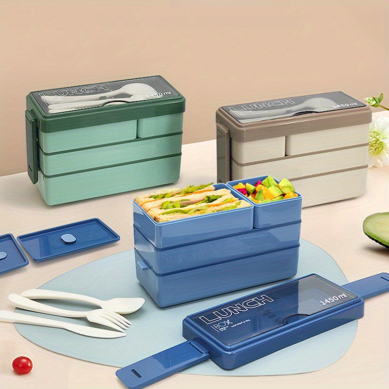 Fiambrera Bento de 1450ML, gra - Food Storage Large Plastic Containers reseña y precio