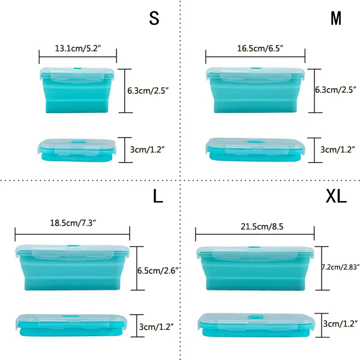Contenedor Plegable de Silicon - Food Storage Silicone reseña y precio