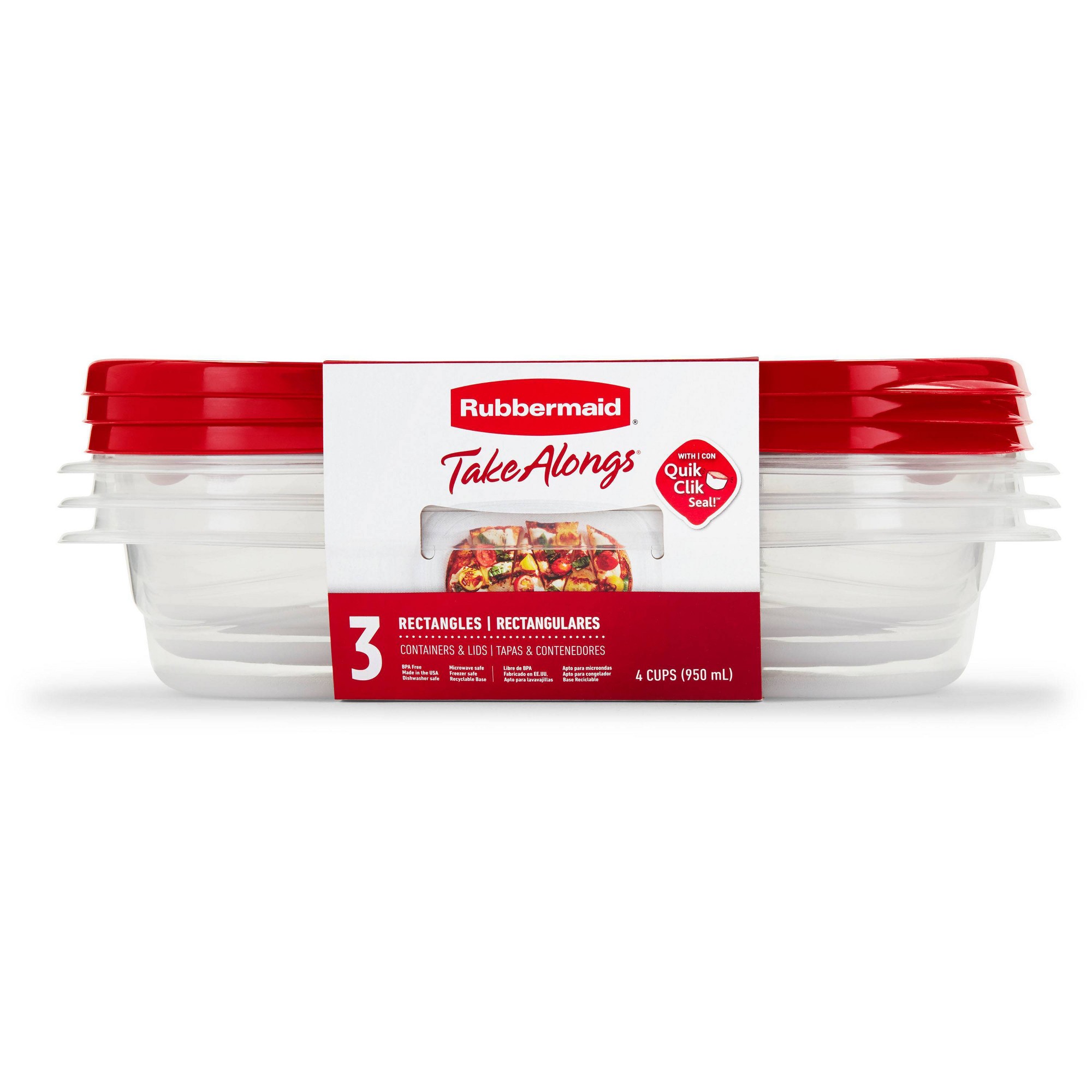 3 recipientes rectangulares ro - Storage Food Prep reseña y precio