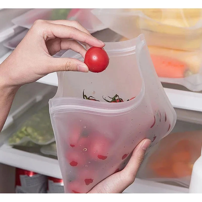 Bolsas de silicona para almace - Food Storage Reusable Bags reseña y precio