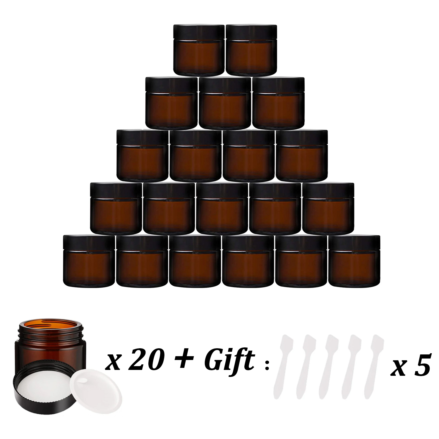 Frascos de vidrio ámbar pequeñ - Food Storage Glass Round reseña y precio