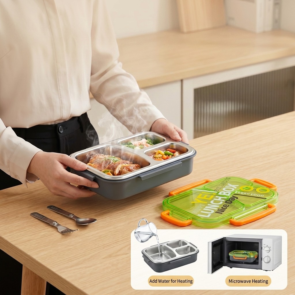 Lonchera Bento de Acero Inoxid - Storage Food Prep reseña y precio