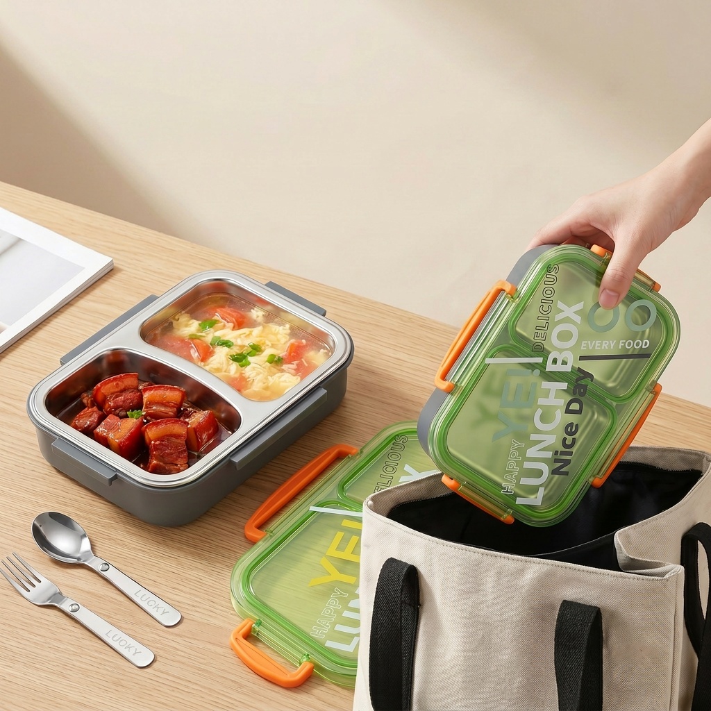 Lonchera Bento de Acero Inoxid - Storage Food Prep reseña y precio