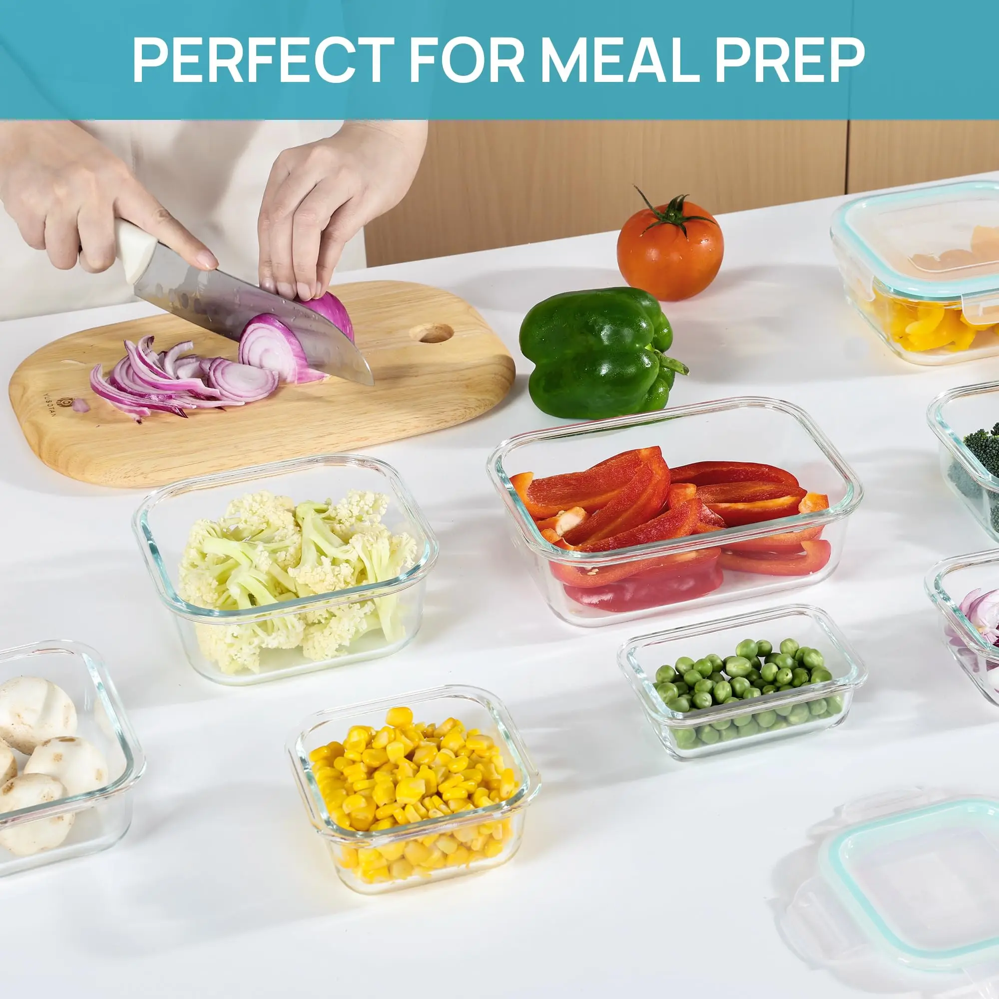 Fiambrera de vidrio, contenedo - Storage Food Prep reseña y precio